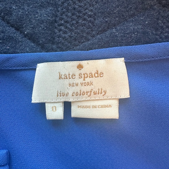 Kate spade ruffled sleeveless blue blouse - Picture 4 of 4